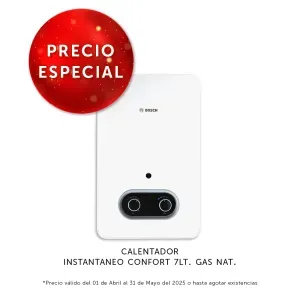 Calentador Instantáneo Bosch CONFORT 7 L Gas Natural