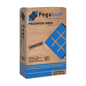 Adhesivo Pegabum Pegapiso Gris 20 Kg