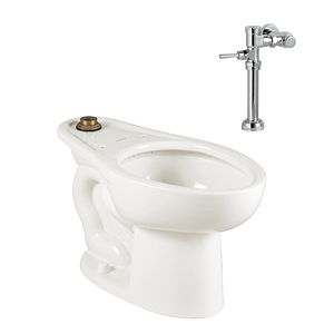 Paquete American Standard Taza y Fluxómetro con asiento 01230.020+6047121MX.002 01230FM48A.020