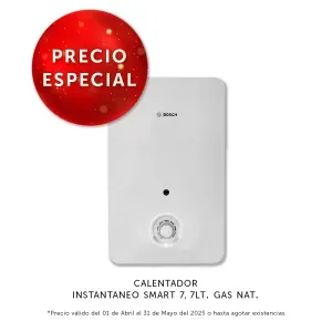 Calentador Bosch Smart 7 Gas Natural 7 Lt/Min
